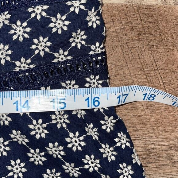 Francesca's Collection Trixxi Embroidered Floral Spaghetti Strap Mini Dress Blue - Picture 11 of 12